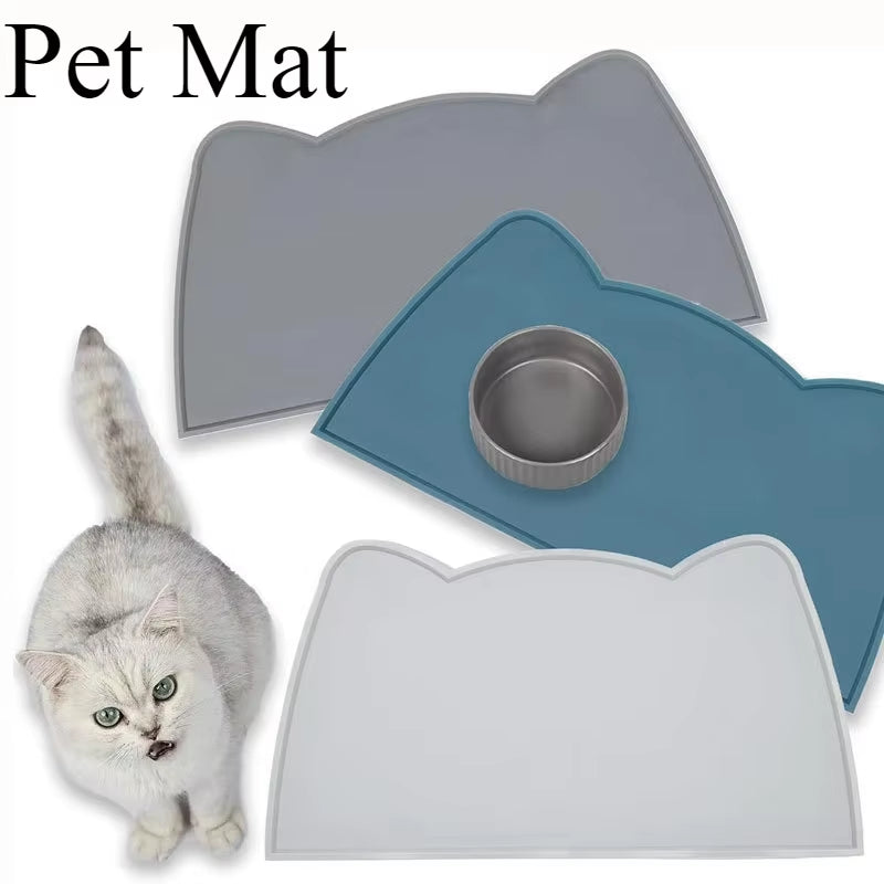 Ultimate Food Grade Silicone Cat & Dog Bowl Mat - Waterproof, Anti-Slip, and Easy to Clean for Happy Pets