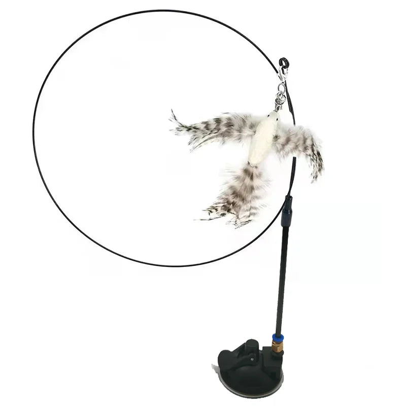 Exciting Simulation Bird Interactive Cat Stick Toy with Furry Feathers and Bell - Perfect for Engaging Playtime!