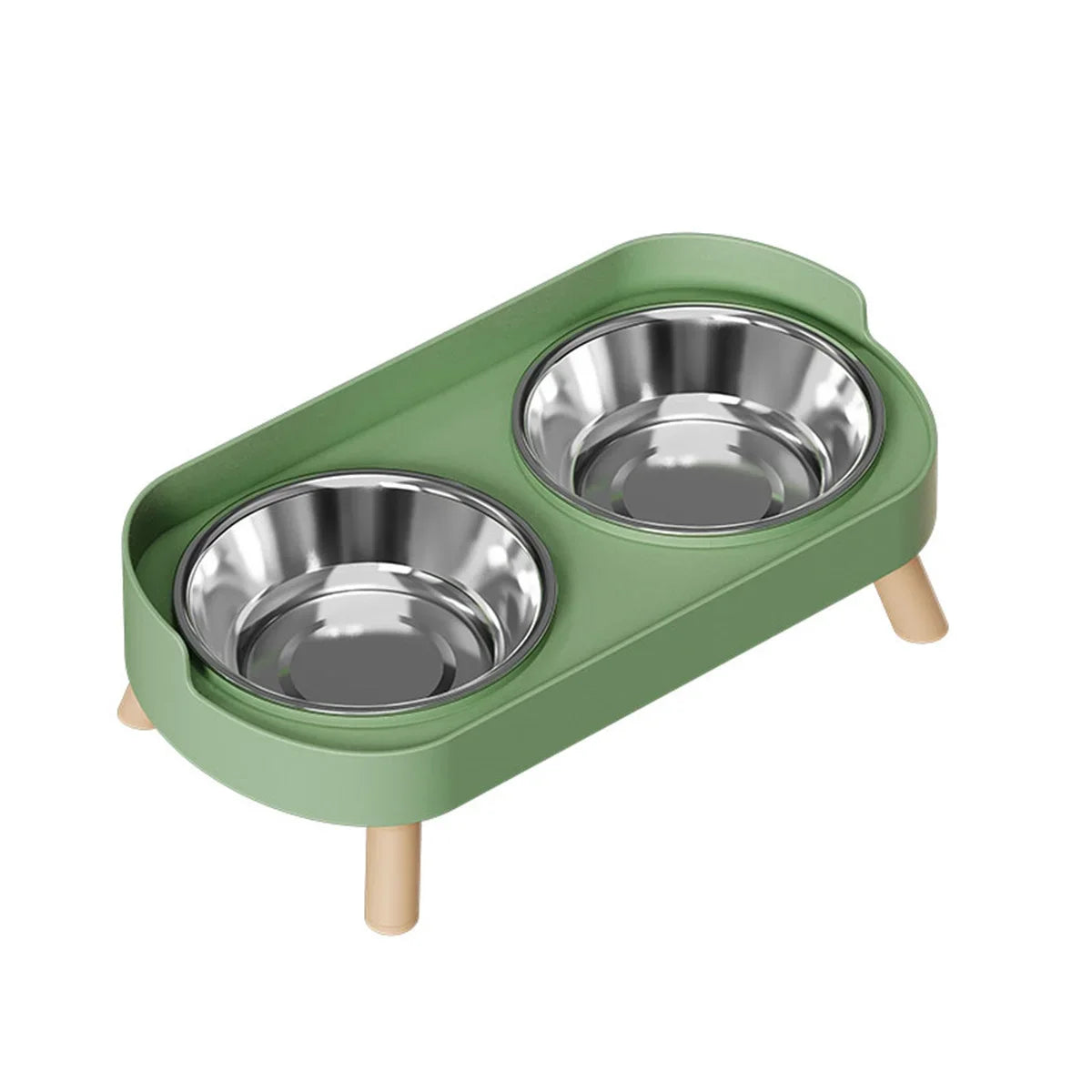 Elevate Your Pet's Dining Experience with Our Stylish Double Bowl - Large Capacity Stainless Steel Dog and Cat Feeding Solution!