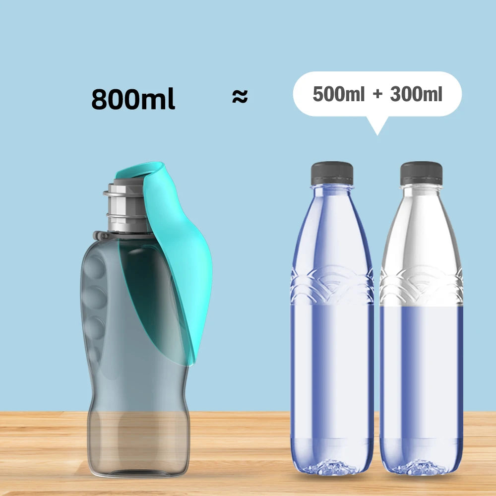 800ml Portable Dog Water Bottle - Perfect for Big Dogs on Outdoor Adventures!