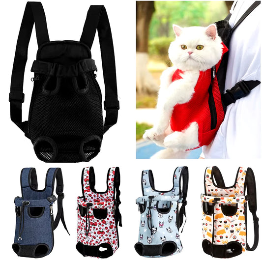 Versatile Adjustable Cat and Dog Carrier Backpack - Perfect for Outdoor Adventures and Travel!