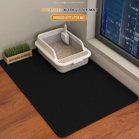 Large Cat Litter Mat - Waterproof, Non-Slip, and Washable for Effortless Clean-Up