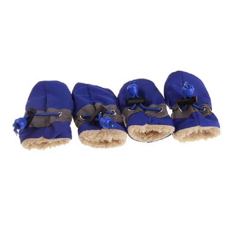 Keep Your Pup Cozy and Stylish This Winter with 4Pcs Waterproof Antiskid Dog Shoes - Perfect for Snow & Rain!