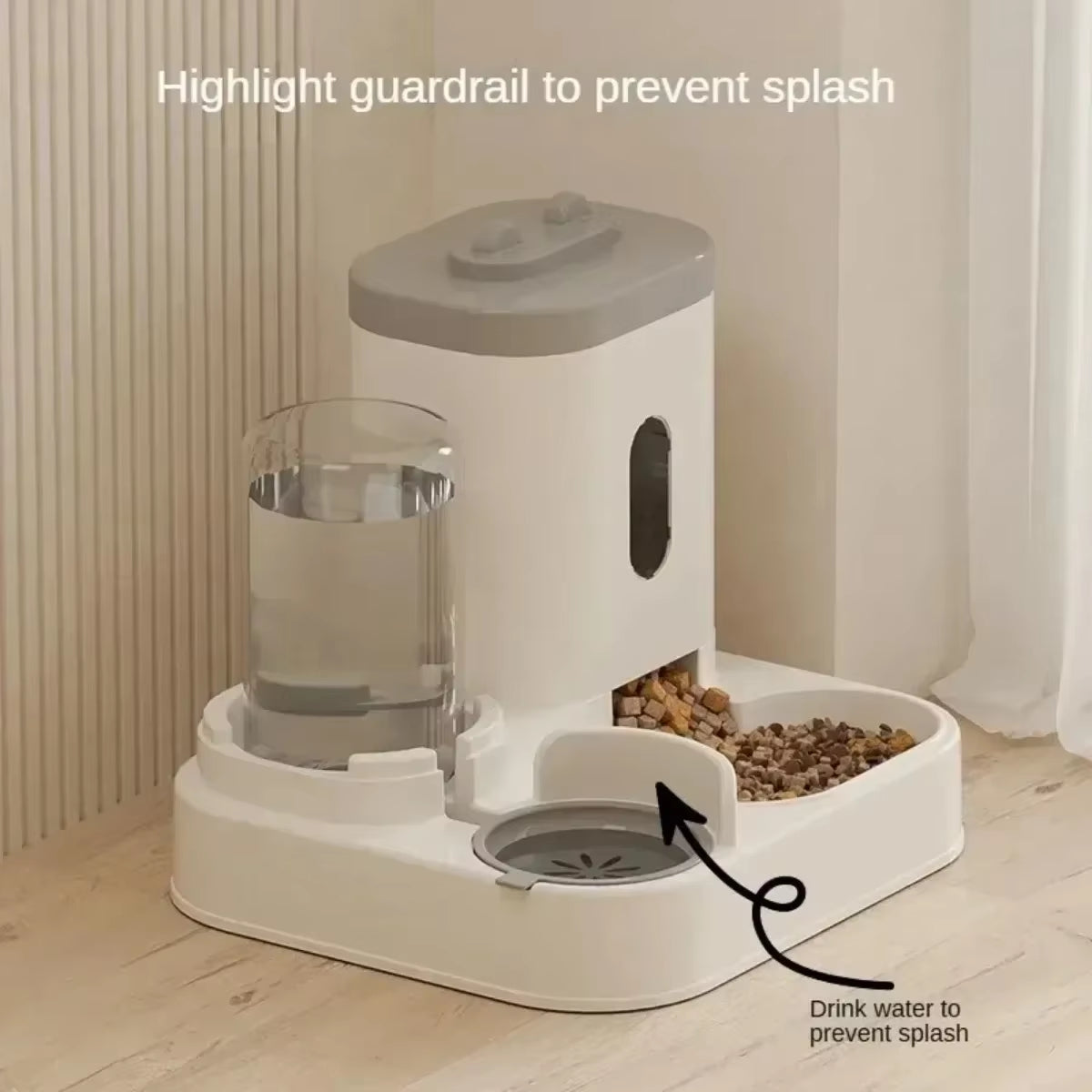 Revolutionary Automatic Pet Feeder and Water Fountain: Large Capacity Food Storage Solution for Dogs and Cats