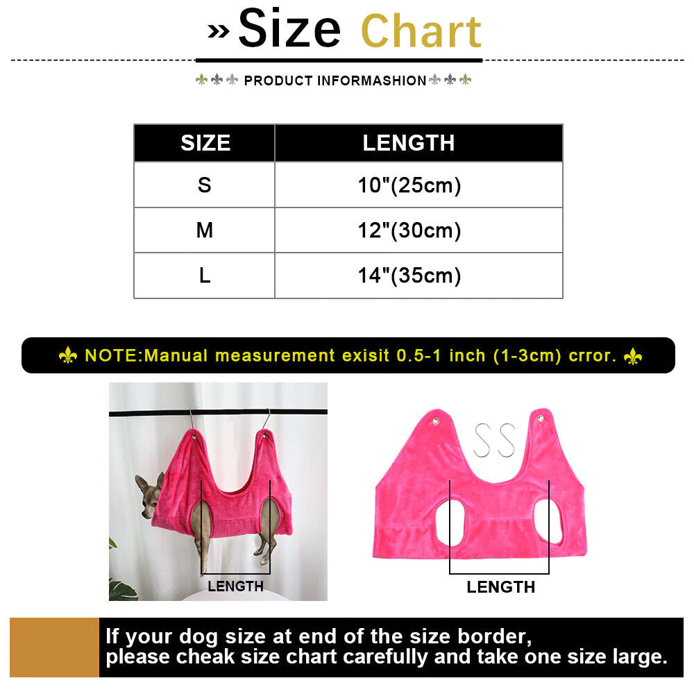 Transform Your Pet Grooming Experience with the Portable Dog and Cat Grooming Hammock - Breathable and Easy to Use!