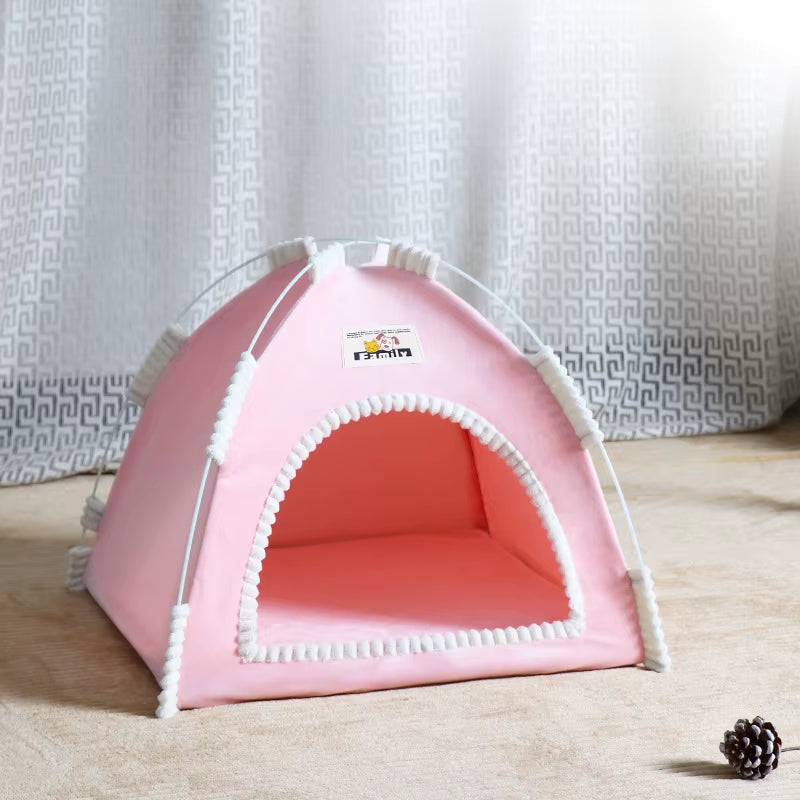 Cozy & Versatile Foldable Cat House - Perfect for All Seasons - Outdoor & Indoor Use!