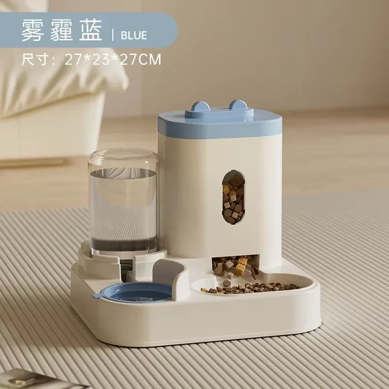 Revolutionary Automatic Pet Feeder and Water Fountain: Large Capacity Food Storage Solution for Dogs and Cats