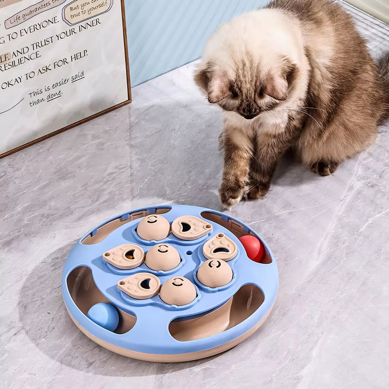 Engaging Smart Cat Puzzle Toy Interactive Turntable Feeder