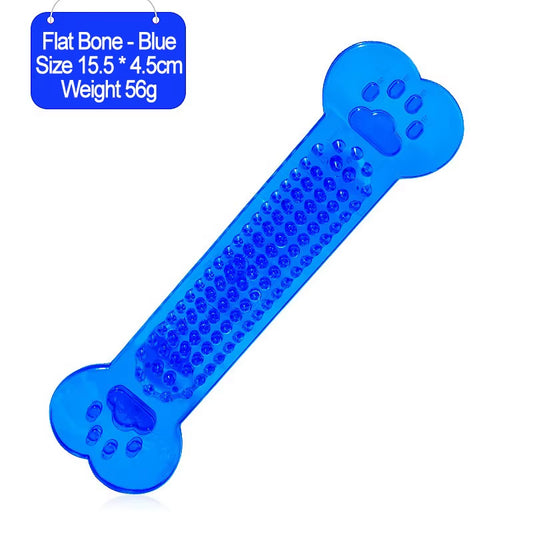 Durable Indestructible Rubber Bone Chew Toy for Dogs - Perfect for Aggressive Chewers and Training Games