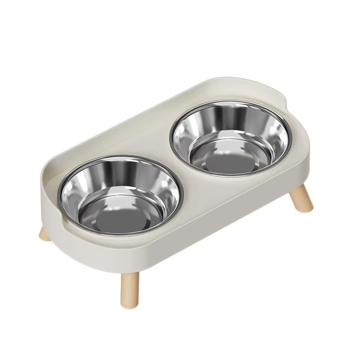 Elevate Your Pet's Dining Experience with Our Stylish Double Bowl - Large Capacity Stainless Steel Dog and Cat Feeding Solution!