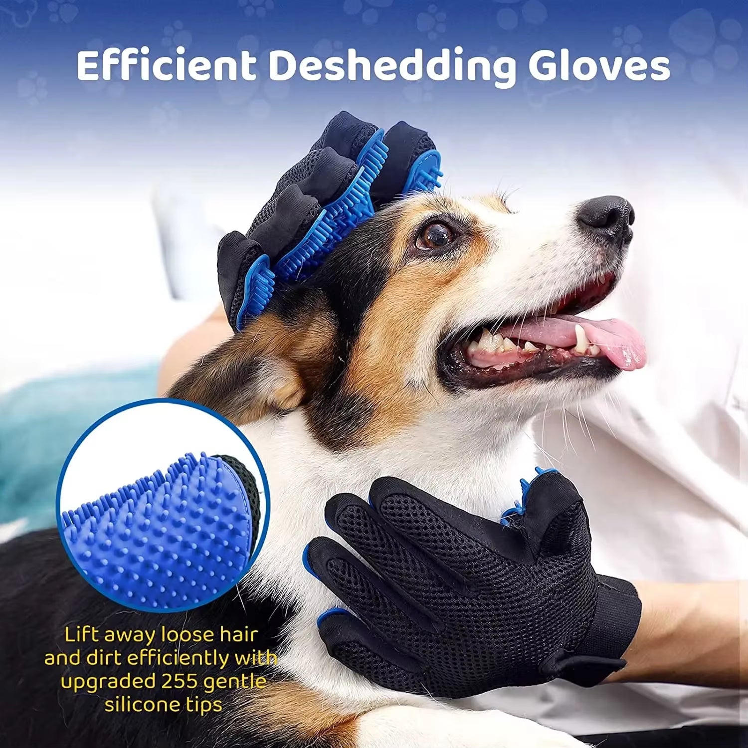 Gentle and Efficient Pet Grooming Glove - Ultimate Hair Remover Mitt for Cats and Dogs