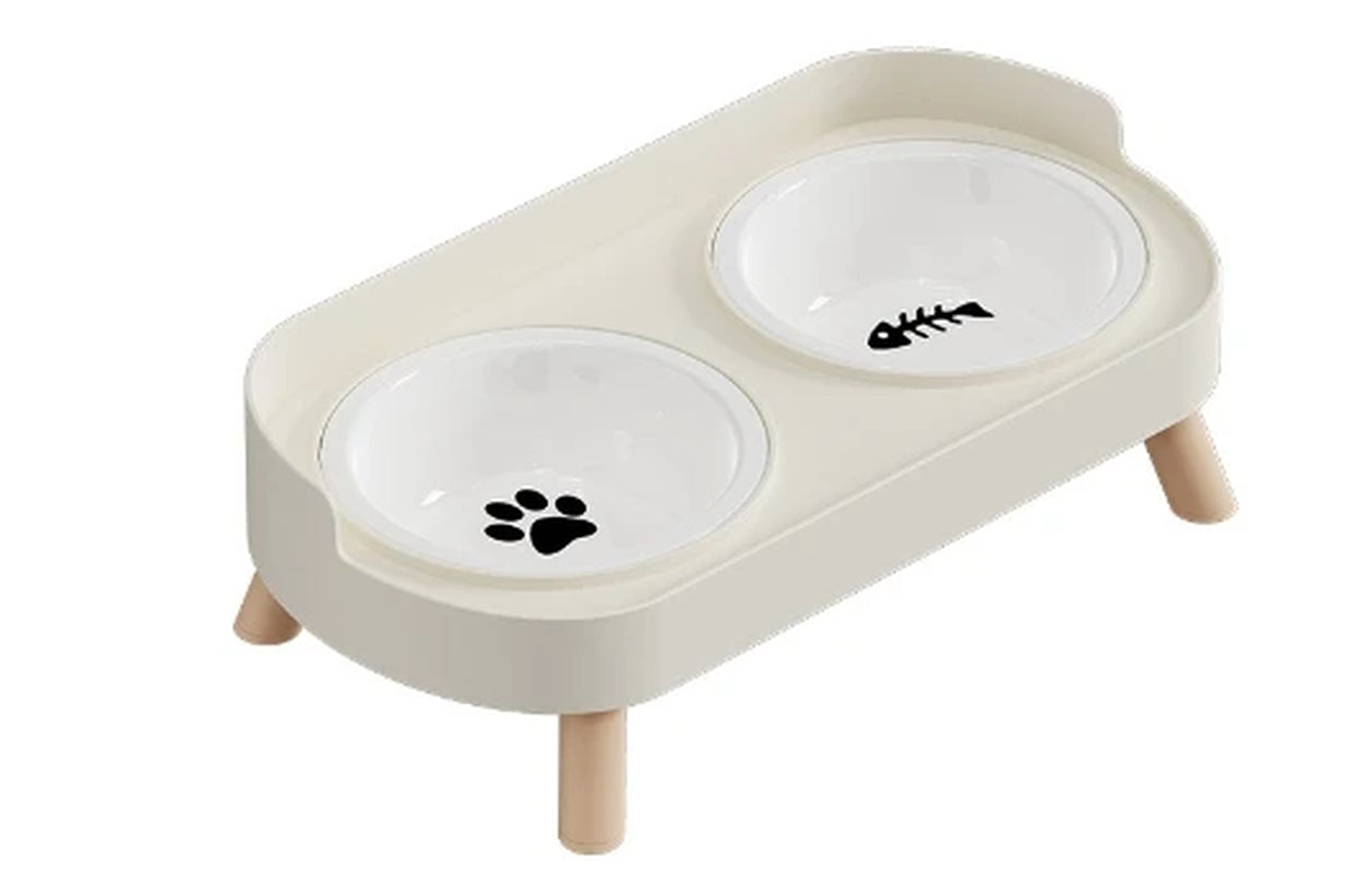 Elevate Your Pet's Dining Experience with Our Stylish Double Bowl - Large Capacity Stainless Steel Dog and Cat Feeding Solution!