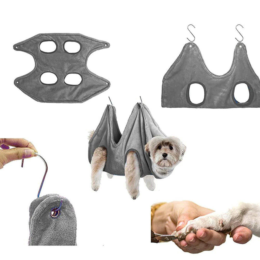 Transform Your Pet Grooming Experience with the Portable Dog and Cat Grooming Hammock - Breathable and Easy to Use!