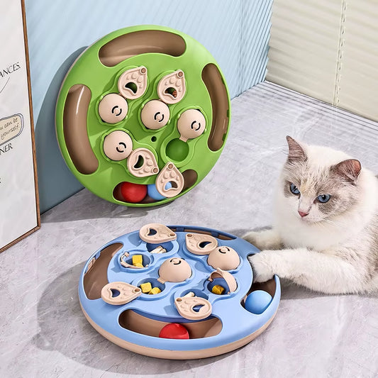 Engaging Smart Cat Puzzle Toy Interactive Turntable Feeder