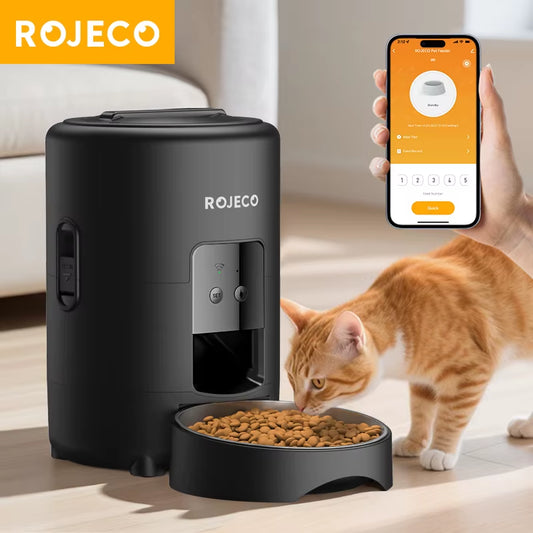 Smart Automatic Pet Feeder 2L - Wi-Fi Enabled Kibble Dispenser with App Control for Cats and Dogs