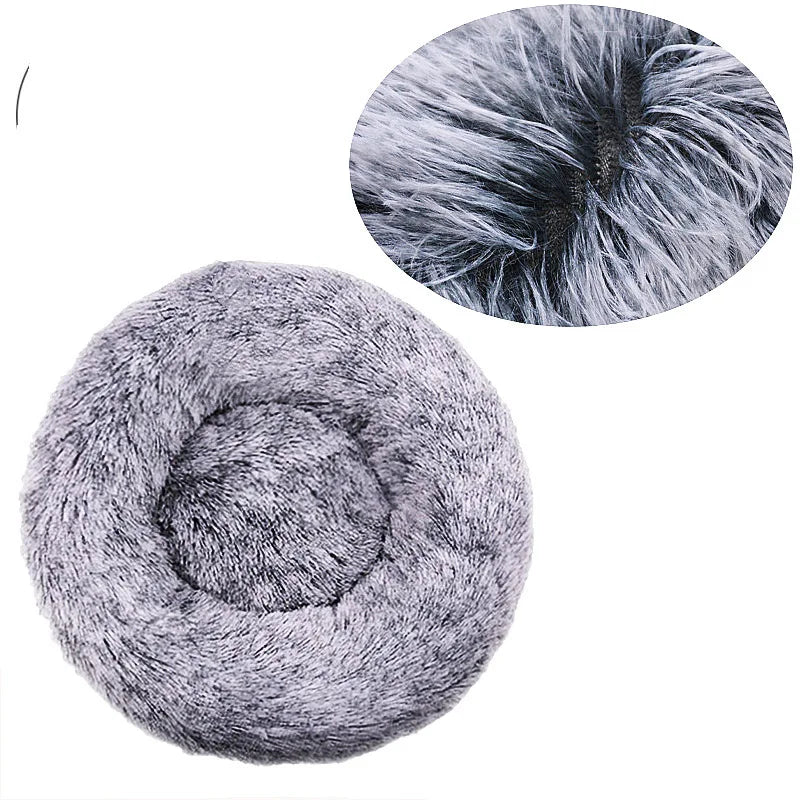 Cozy Plush Pet Bed for Large Dogs and Cats - 40-90Cm Round Design for Ultimate Comfort and Warmth