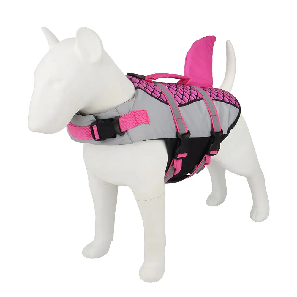 Stylish and Safe Scales Shark Swim Vest for Dogs - Perfect Summer Swimwear!