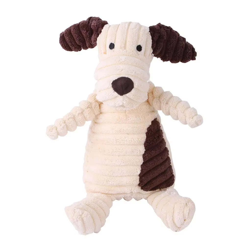 Durable Plush Dog Toy - Fun Animal Shapes with Squeaky Sounds for Small and Large Dogs - Perfect for Playtime and Training