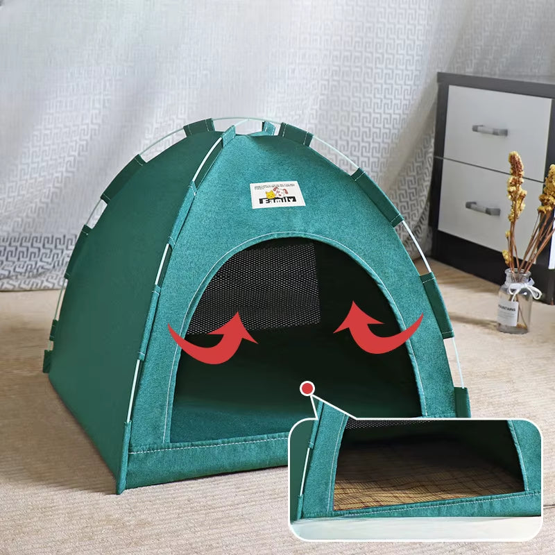 Cozy & Versatile Foldable Cat House - Perfect for All Seasons - Outdoor & Indoor Use!