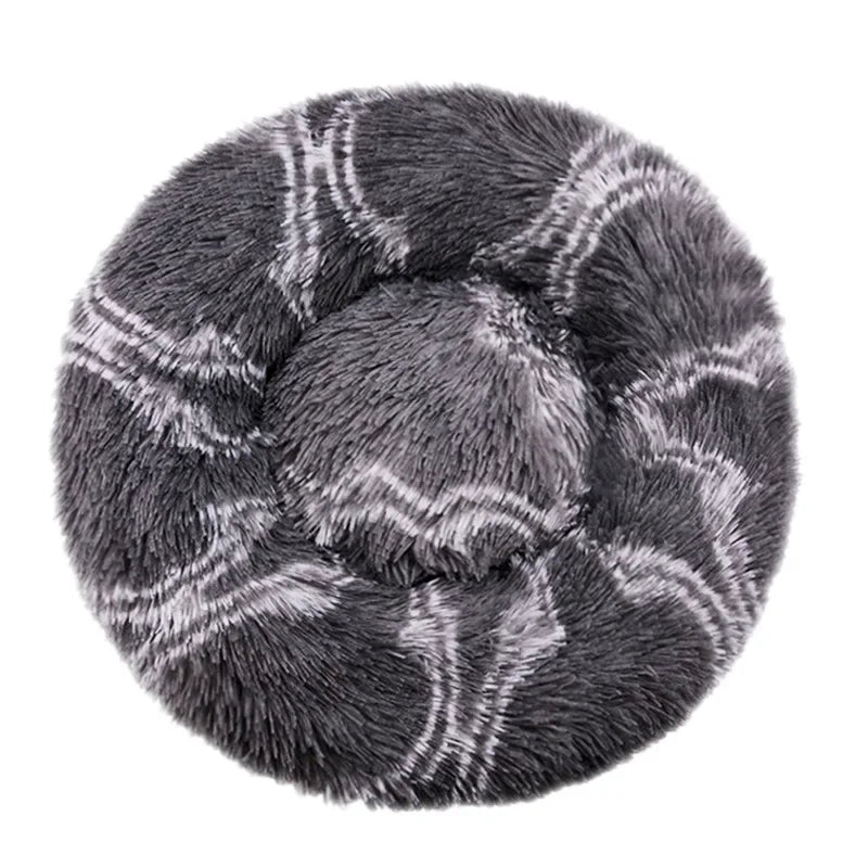 Cozy Plush Pet Bed for Large Dogs and Cats - 40-90Cm Round Design for Ultimate Comfort and Warmth