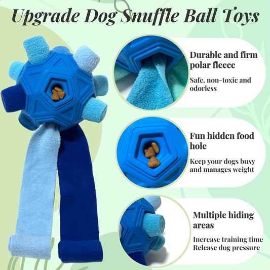 Engaging Snuffle Ball for Dogs - Unbreakable Interactive Toy for Foraging Fun and Slow Feeding