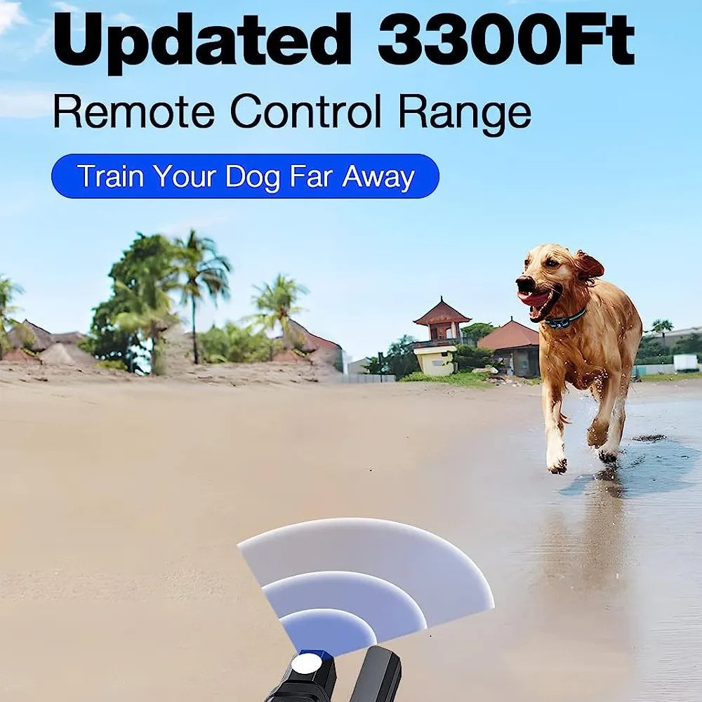 Revolutionary No Shock 3300Ft Dog Training Collar - Rechargeable Waterproof E-Collar with Remote Control for Effective Training