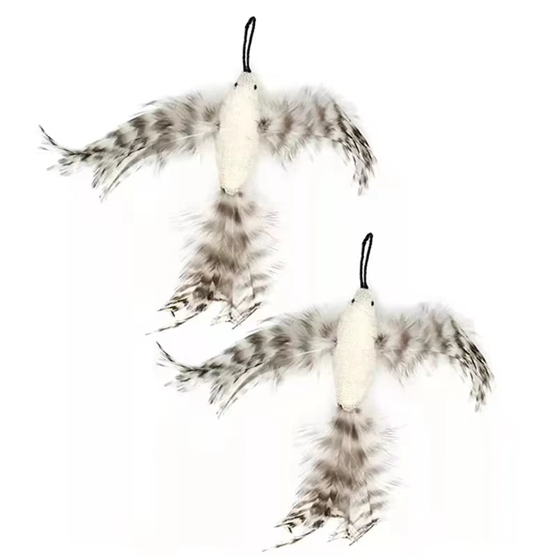 Exciting Simulation Bird Interactive Cat Stick Toy with Furry Feathers and Bell - Perfect for Engaging Playtime!