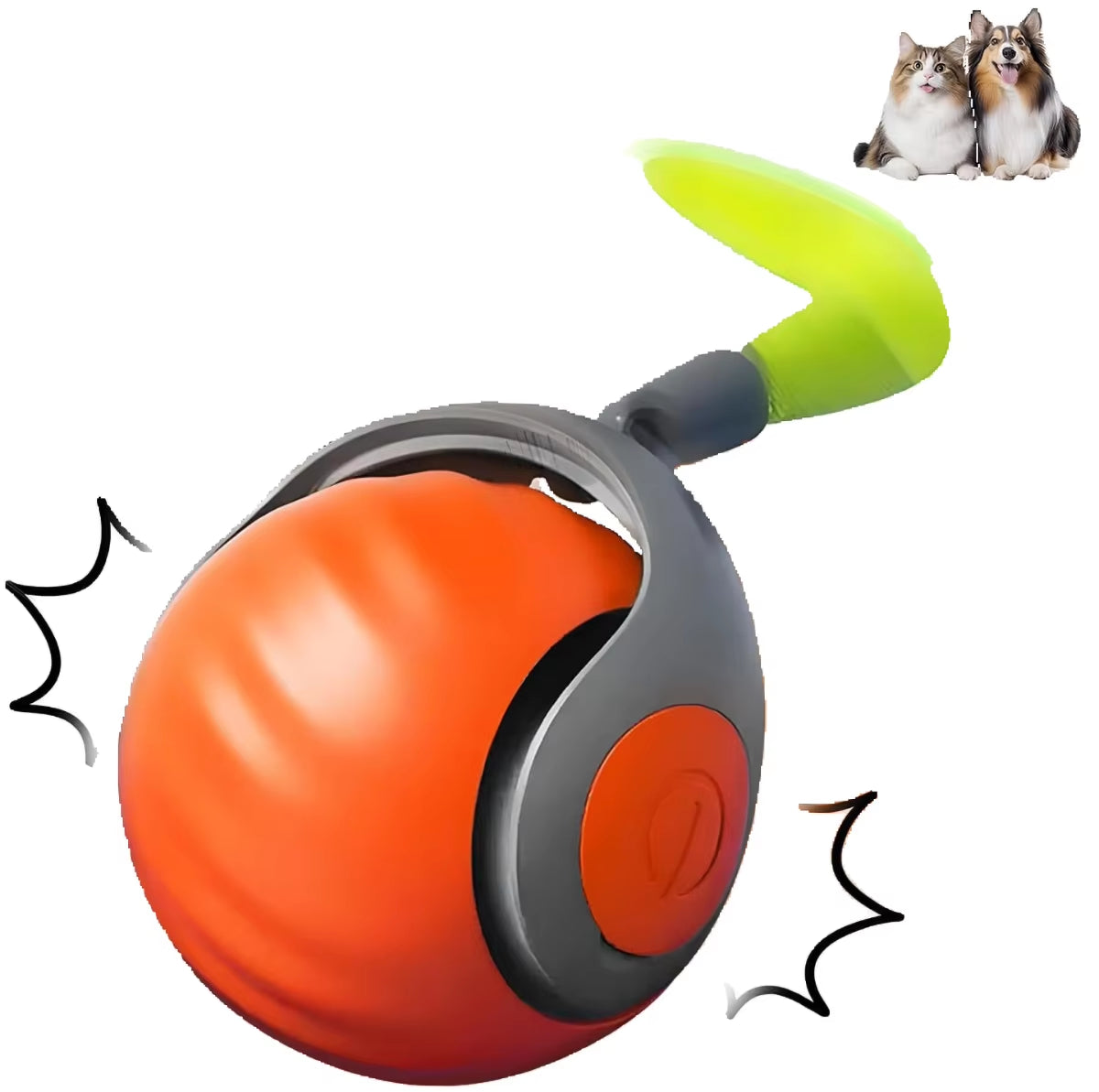 Exciting Smart Electric Cat Toy Ball with Feather Teaser - Interactive Automatic Movement for Endless Fun!