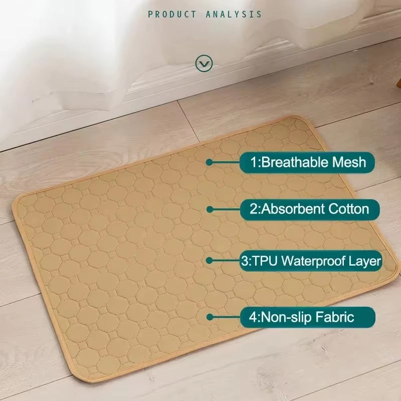 Ultimate Waterproof Washable Dog Pee Pad - Absorbent Training Mat for Puppies and Cats - Perfect for Car Seats, Floors, and Furniture