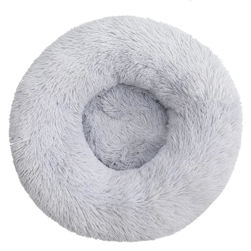 Cozy Plush Pet Bed for Large Dogs and Cats - 40-90Cm Round Design for Ultimate Comfort and Warmth