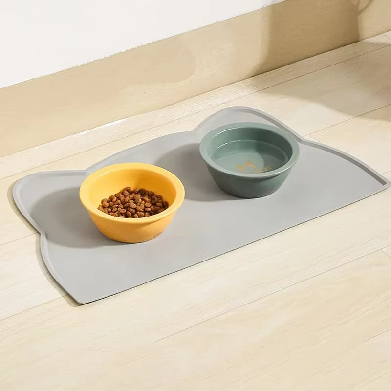 Ultimate Food Grade Silicone Cat & Dog Bowl Mat - Waterproof, Anti-Slip, and Easy to Clean for Happy Pets