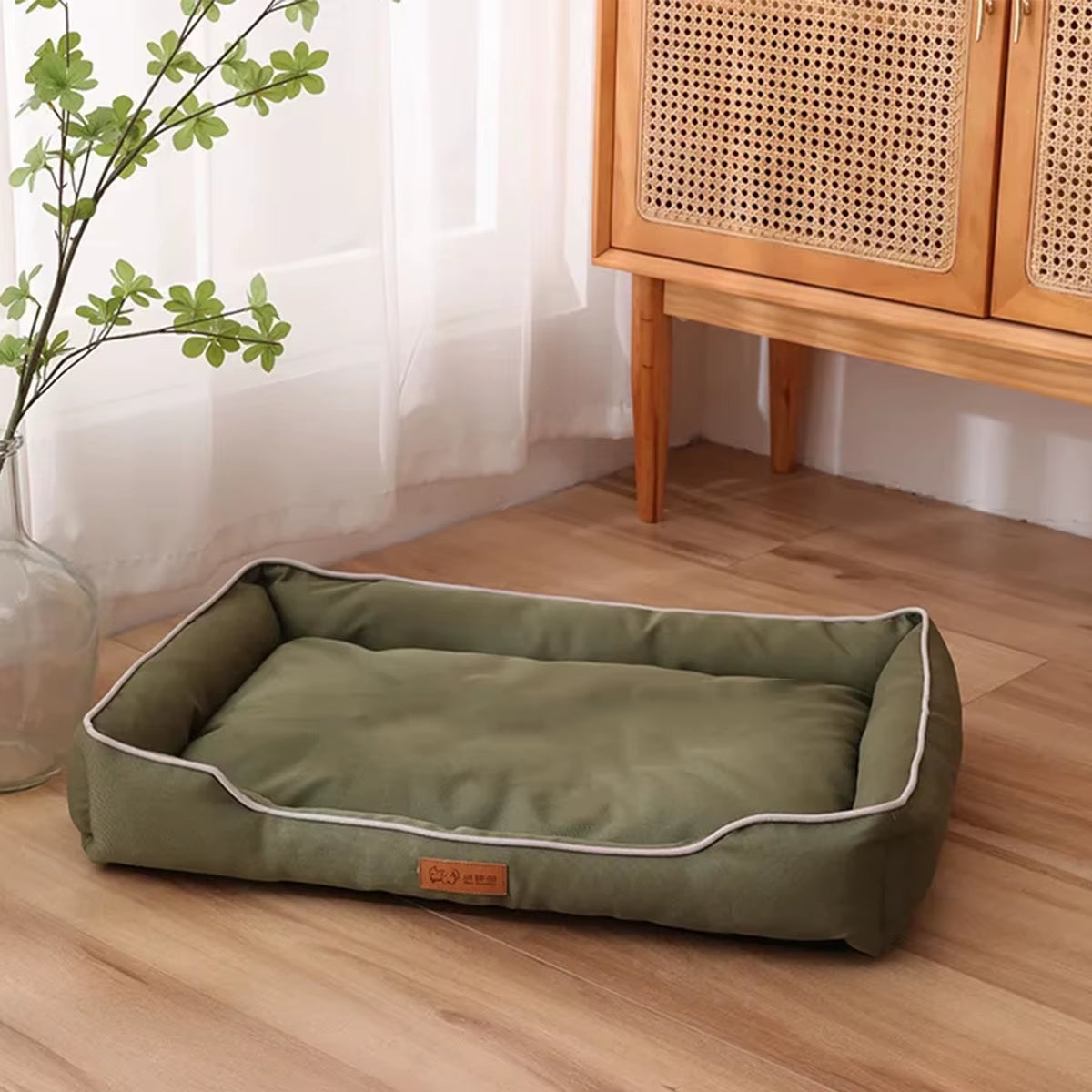 Luxurious Four Season Square Dog Bed - Waterproof, Bite-Resistant, and Soft Mattress for Large Dogs and Cats