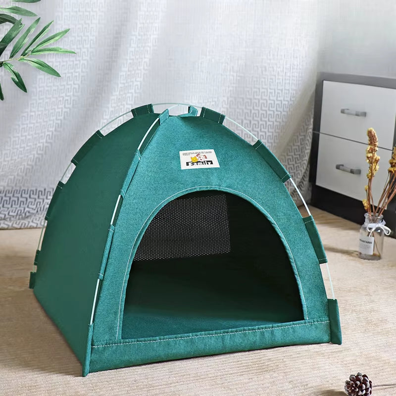 Cozy & Versatile Foldable Cat House - Perfect for All Seasons - Outdoor & Indoor Use!