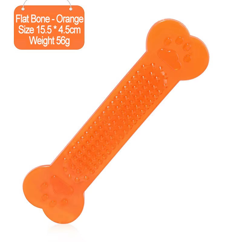Durable Indestructible Rubber Bone Chew Toy for Dogs - Perfect for Aggressive Chewers and Training Games