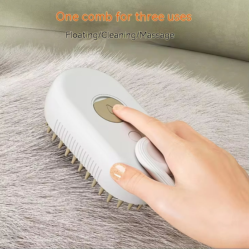 Revolutionary Pet Spray Comb for Cats and Dogs - Electric Hair Removal & Massage Brush with One-Click Water Spray