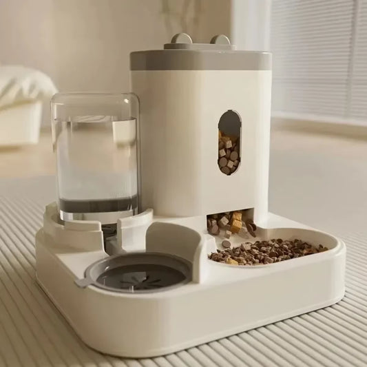 Revolutionary Automatic Pet Feeder and Water Fountain: Large Capacity Food Storage Solution for Dogs and Cats