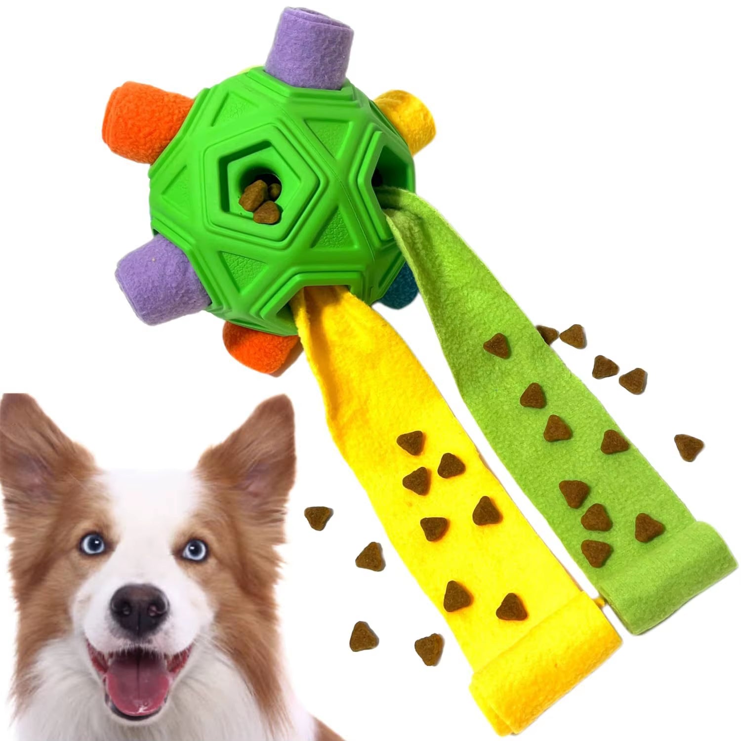 Engaging Snuffle Ball for Dogs - Unbreakable Interactive Toy for Foraging Fun and Slow Feeding