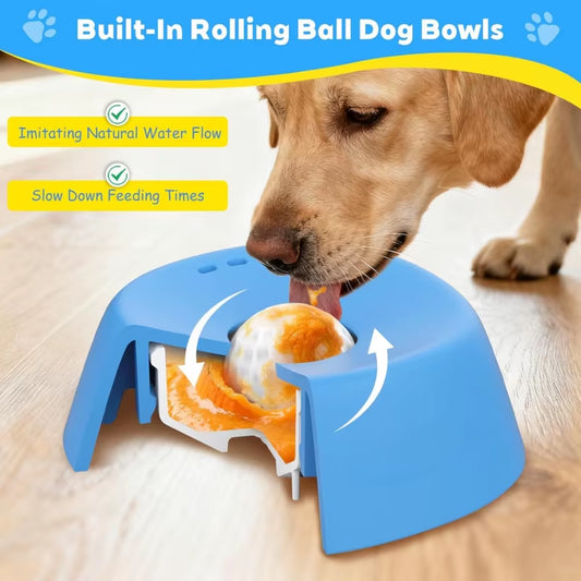 Elevate Mealtime with Our Anti-Choking Slow Feeder Dog Bowl - Non-Slip Design for Liquid Treats!