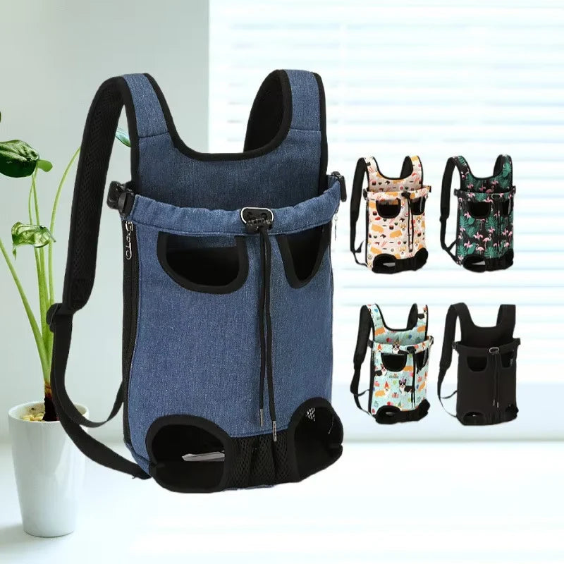 Versatile Adjustable Cat and Dog Carrier Backpack - Perfect for Outdoor Adventures and Travel!