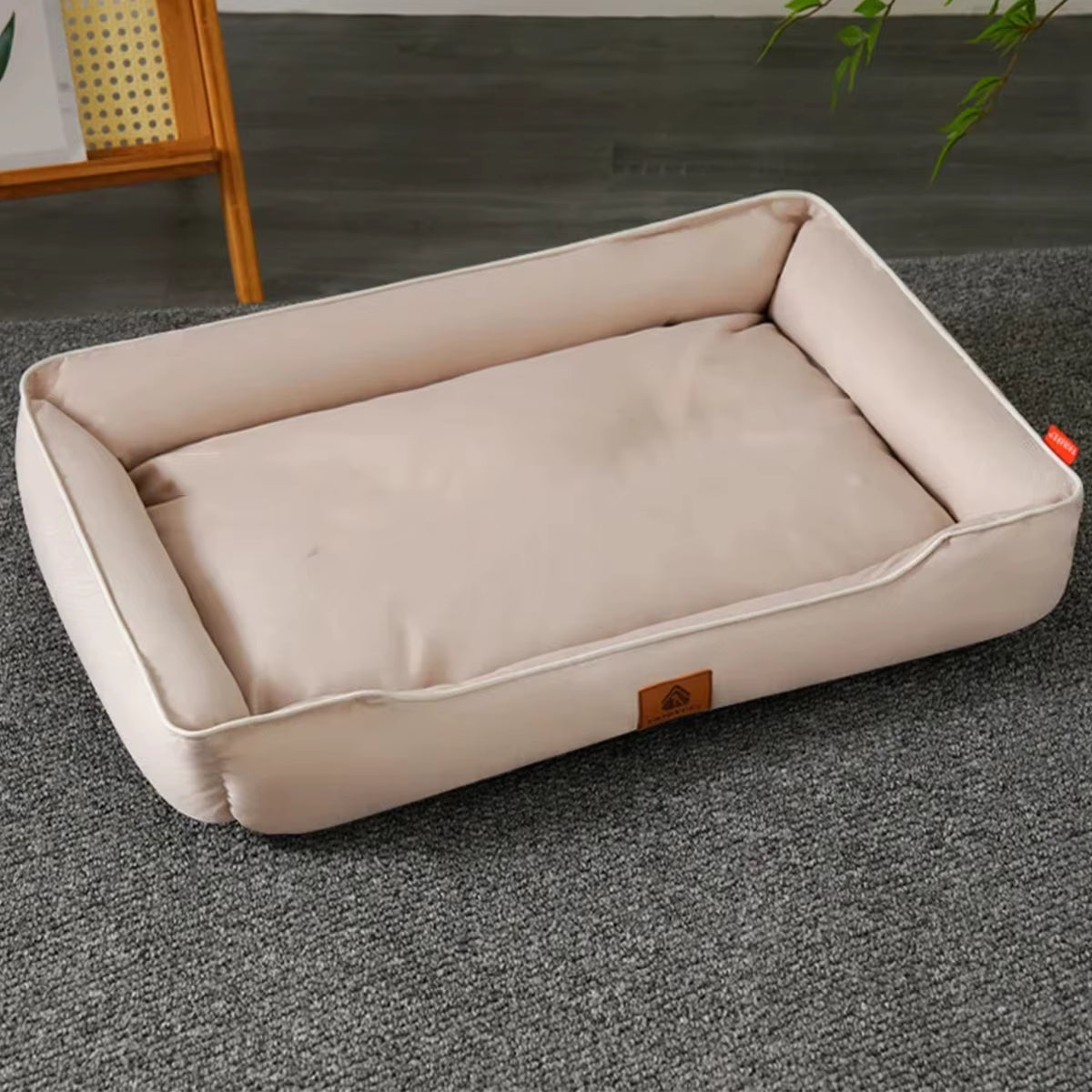 Luxurious Four Season Square Dog Bed - Waterproof, Bite-Resistant, and Soft Mattress for Large Dogs and Cats