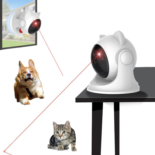 Engaging Automatic Cat Laser Toy - Rechargeable, Interactive, and Adjustable Speed Modes for Endless Fun!