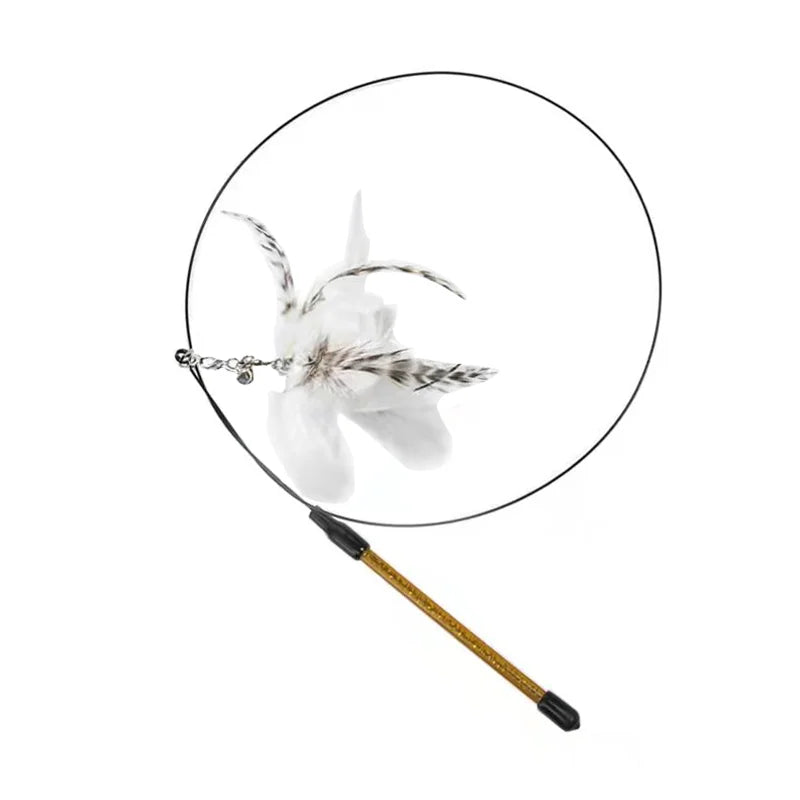 Exciting Simulation Bird Interactive Cat Stick Toy with Furry Feathers and Bell - Perfect for Engaging Playtime!
