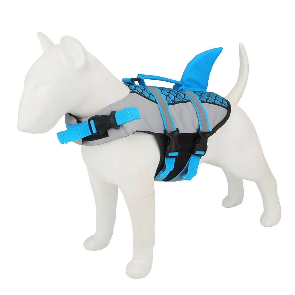 Stylish and Safe Scales Shark Swim Vest for Dogs - Perfect Summer Swimwear!