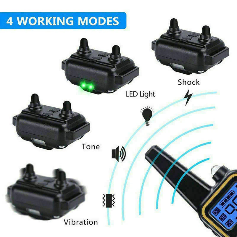 Ultimate 2600 FT Remote Dog Training Shock Collar Set - Rechargeable, Waterproof with LCD Display for 2 Dogs
