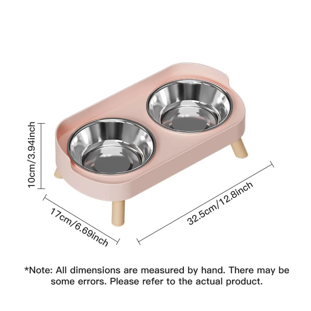 Elevate Your Pet's Dining Experience with Our Stylish Double Bowl - Large Capacity Stainless Steel Dog and Cat Feeding Solution!
