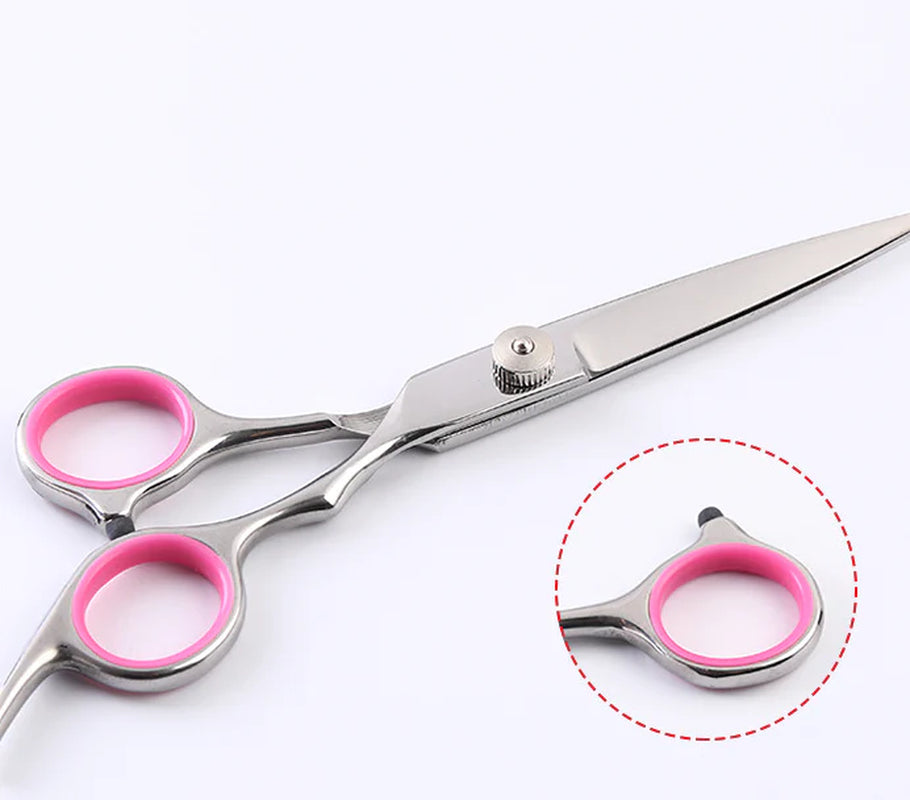 Professional Pet Dog Grooming Scissors Set - Stainless Steel Straight, Curved, and Thinning Shears with Trimmer Kits