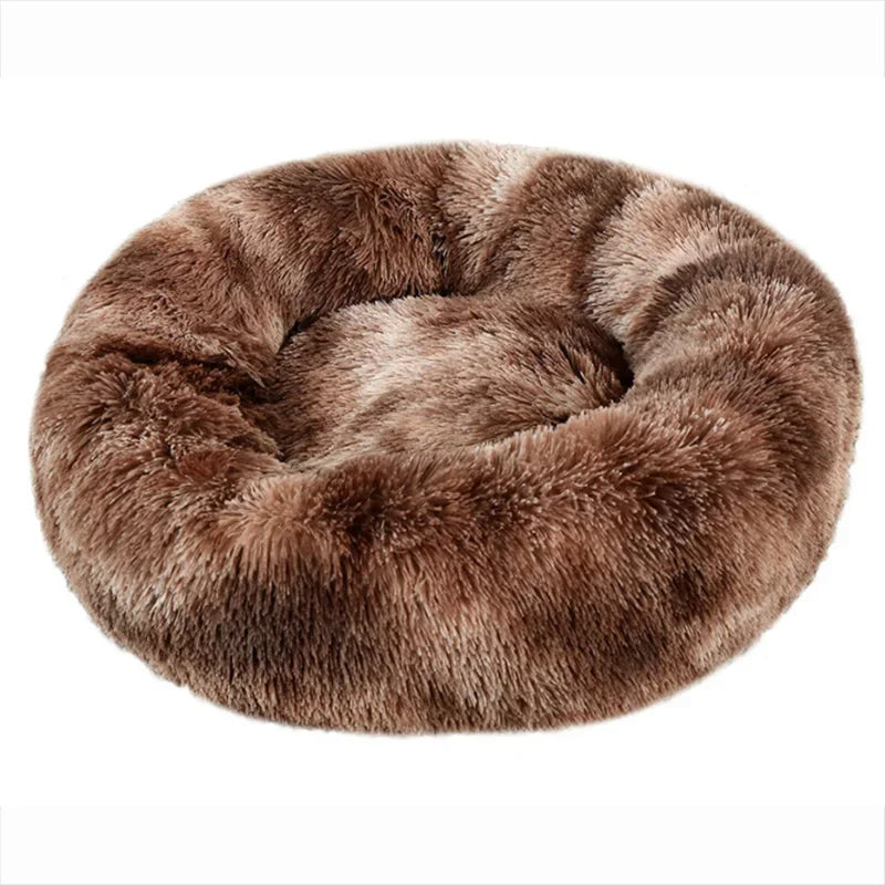 Cozy Plush Pet Bed for Large Dogs and Cats - 40-90Cm Round Design for Ultimate Comfort and Warmth