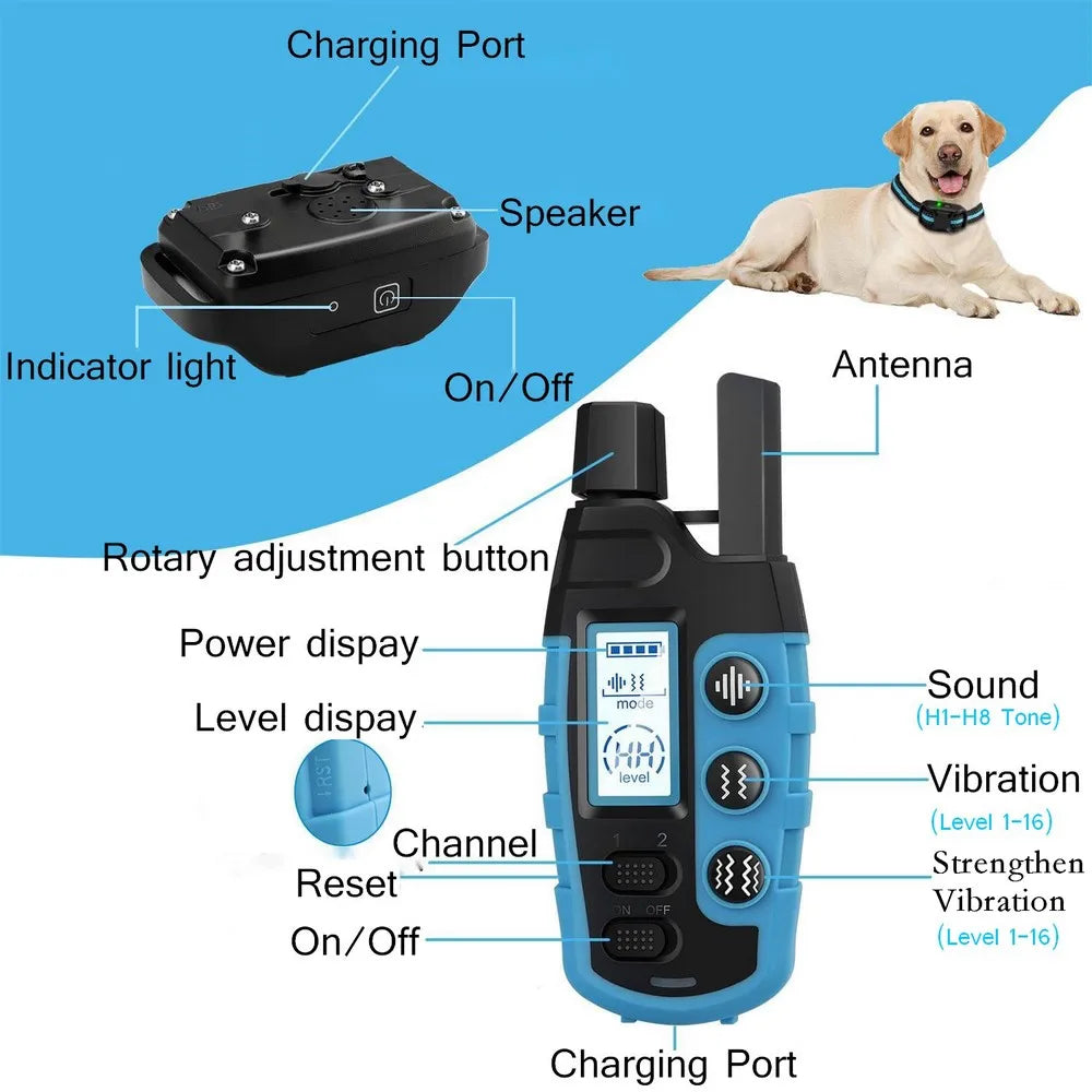 Revolutionary No Shock 3300Ft Dog Training Collar - Rechargeable Waterproof E-Collar with Remote Control for Effective Training