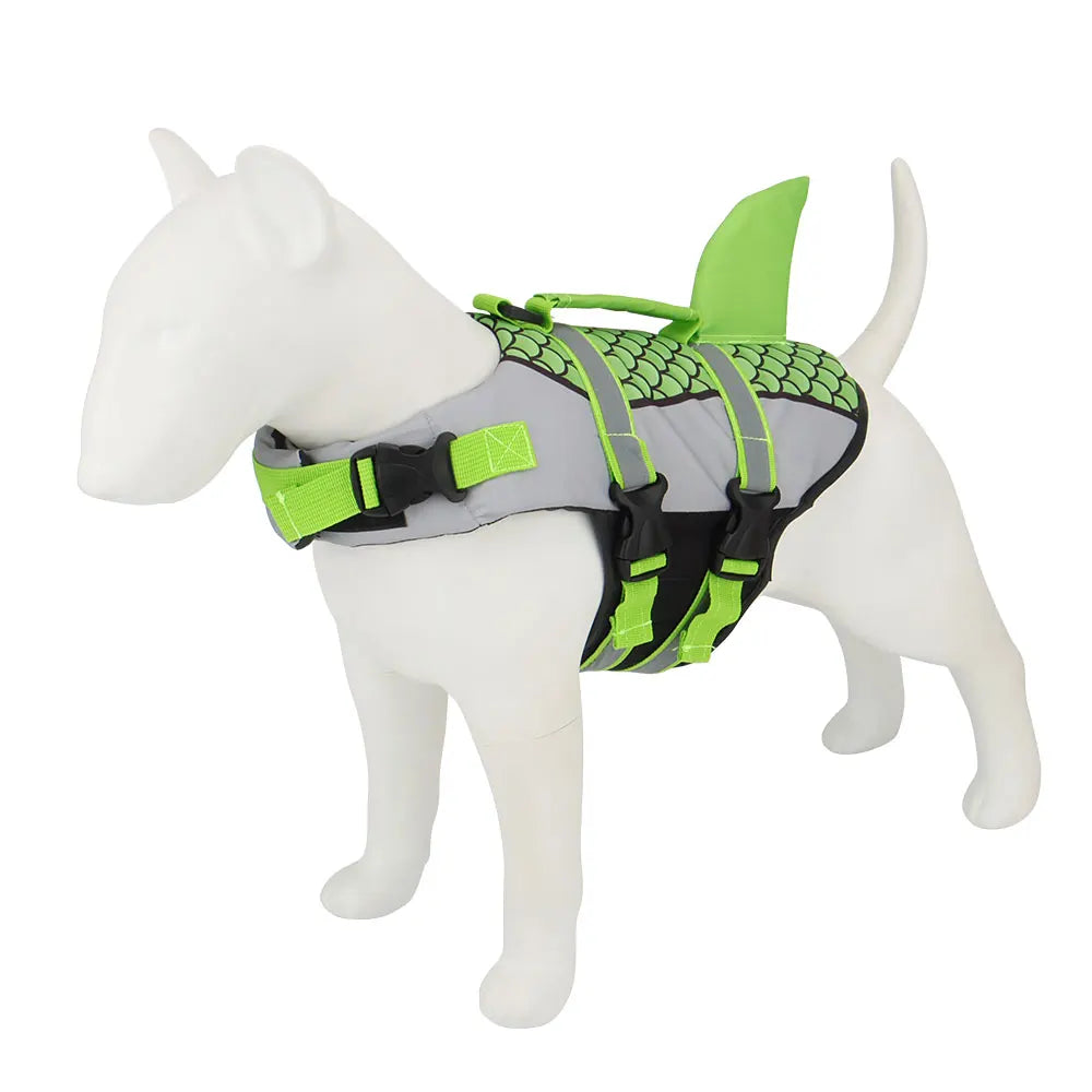 Stylish and Safe Scales Shark Swim Vest for Dogs - Perfect Summer Swimwear!