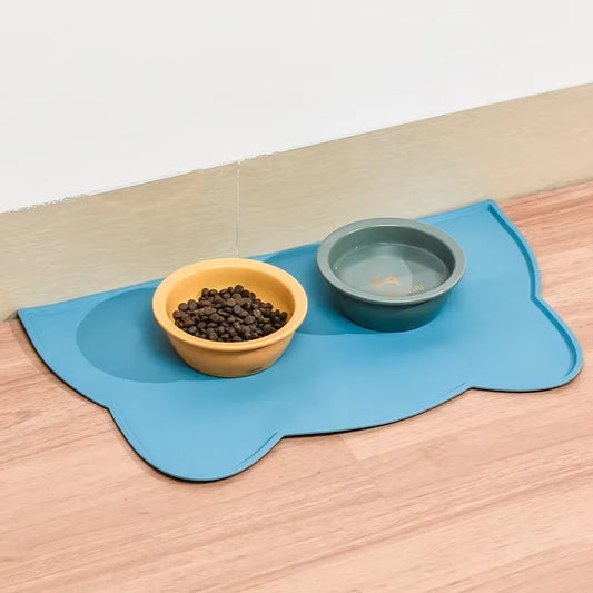 Ultimate Food Grade Silicone Cat & Dog Bowl Mat - Waterproof, Anti-Slip, and Easy to Clean for Happy Pets